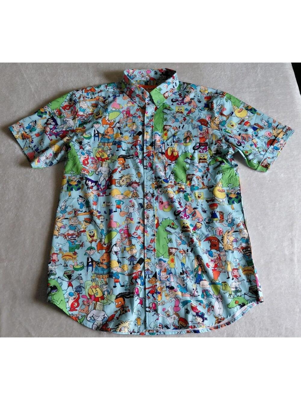 RSVLTS Large Nickelodeon 90s Nicktoons Mashup Spongebob Rugrats Ren CatDog
